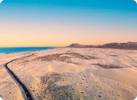 Parcourir le parc naturel de Corralejo et ses célèbres dunes